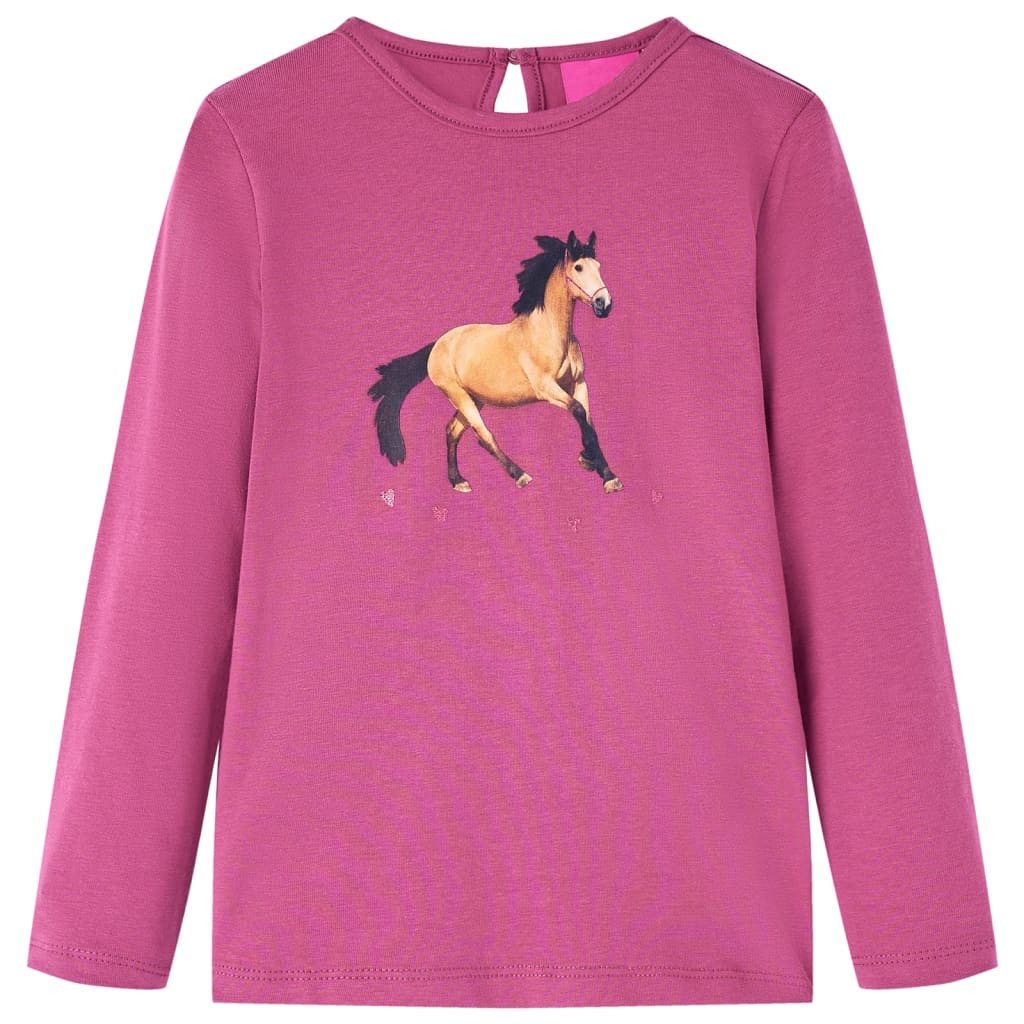 Langarmshirt Kinder-Langarmshirt Himbeerrot 92