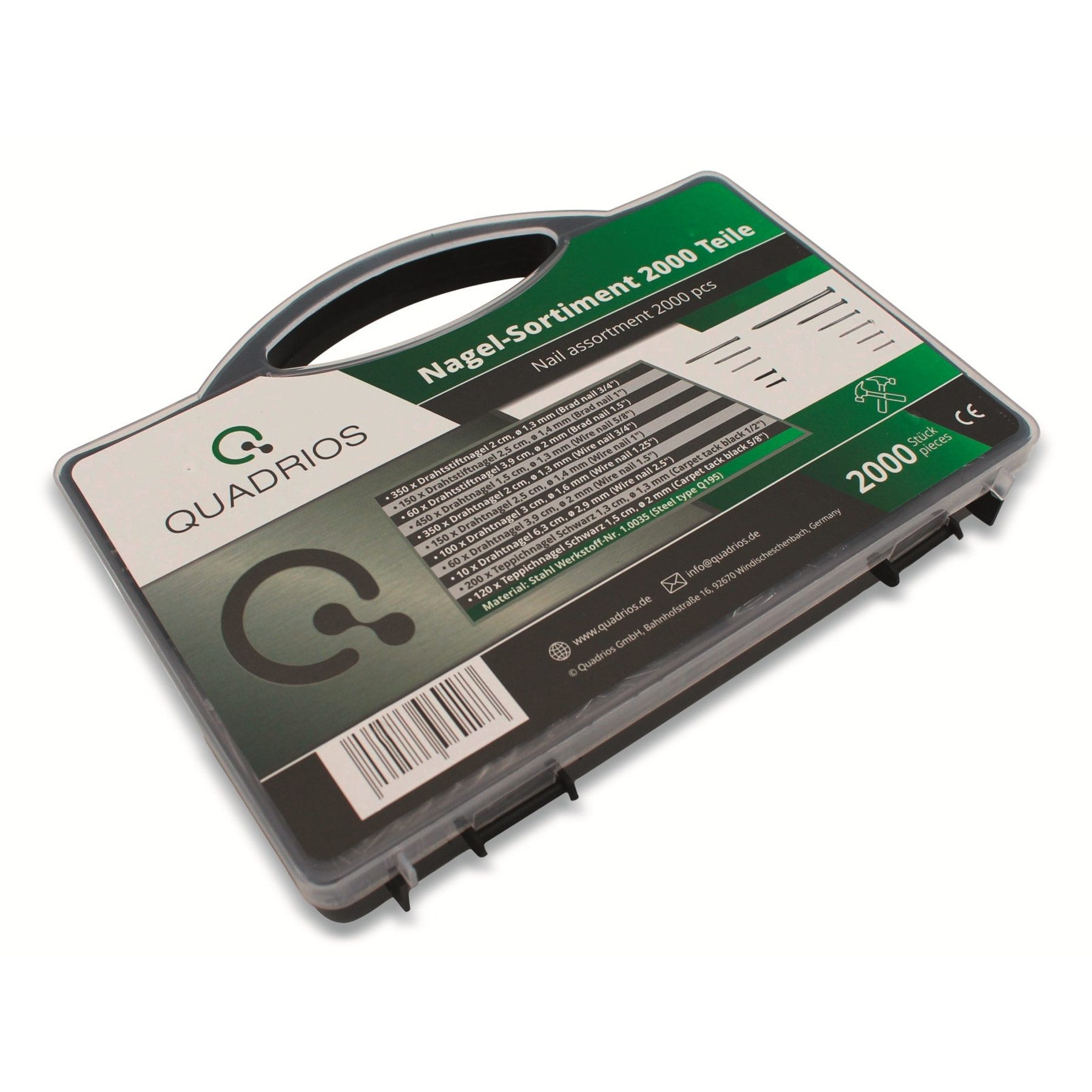 Quadrios Nagel QUADRIOS Nagel- Set 2103SA044, 195 Mpa, 430 N/qmm, 2000 Stück