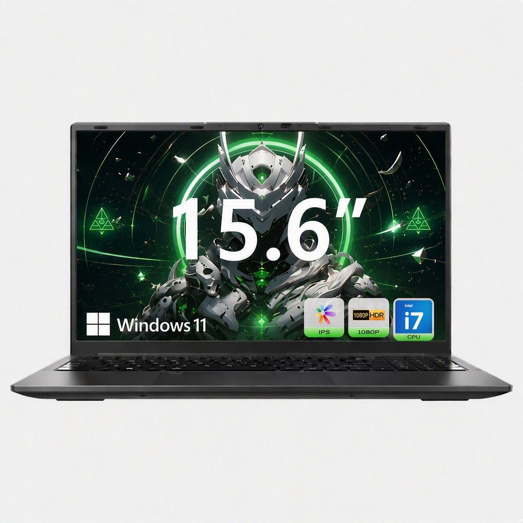 MENGHU 15,6 Zoll Aufrüstbarer Laptop Intel Core i7 WiFi 6 USB-C Windows 11 Notebook (Intel® Core™ i7, 16 GB, 512 GB SSD)
