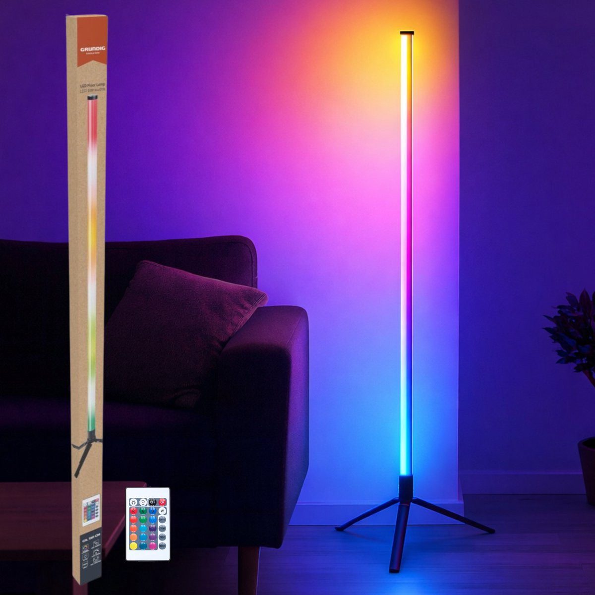 Grundig Stehlampe Grundig LED Stehlampe 120 cm