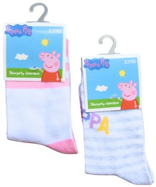 Peppa Pig Socken Peppa Wutz (2-Paar) Mädchensocken Gr. 27 - 34
