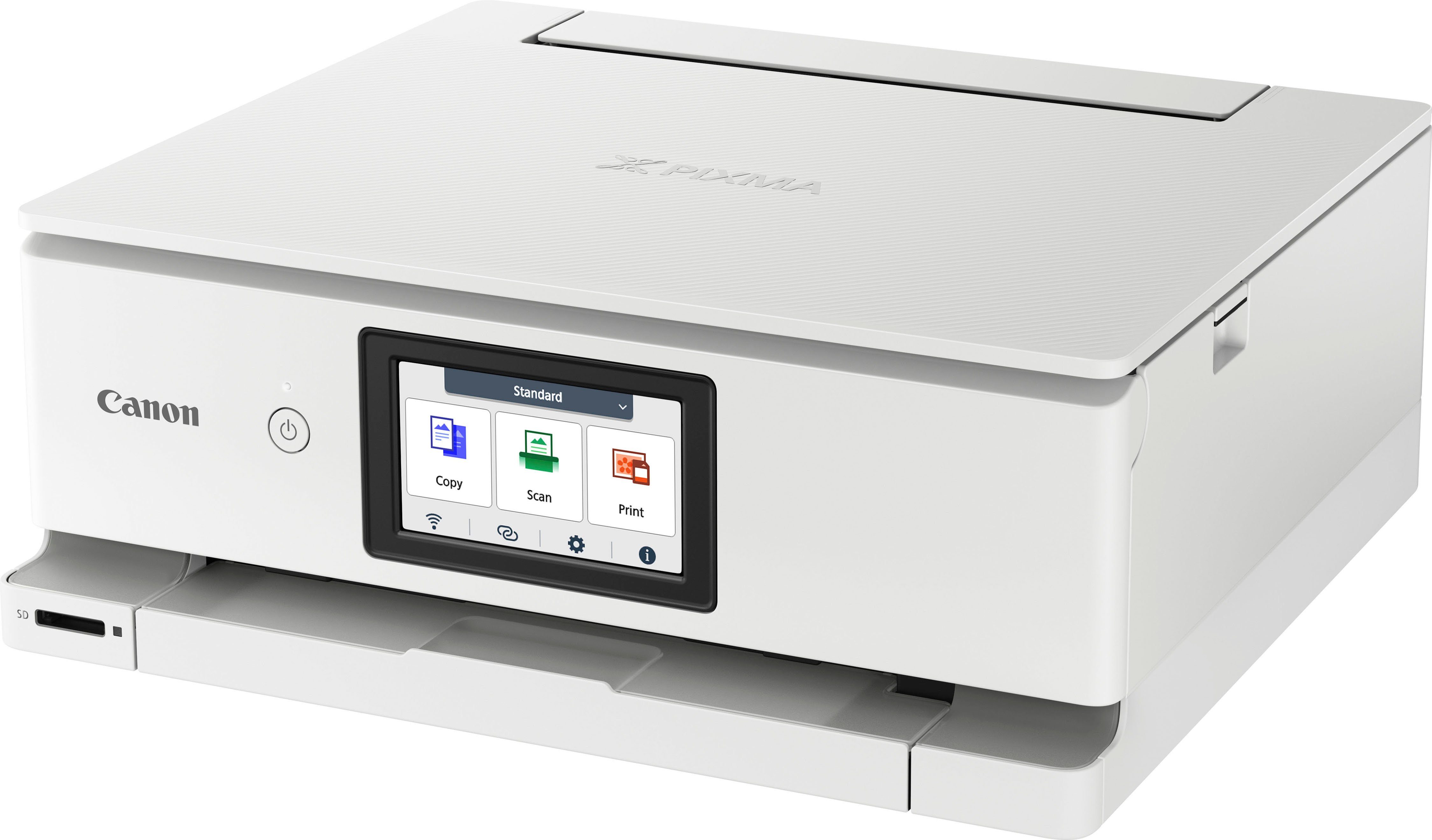 Canon PIXMA TS8751 Multifunktionsdrucker, (WLAN (Wi-Fi), Wi-Fi Direct, 3in1 Tintenstrahl-Multifunktionsgerät mit 6 separaten Tintenpatronen)