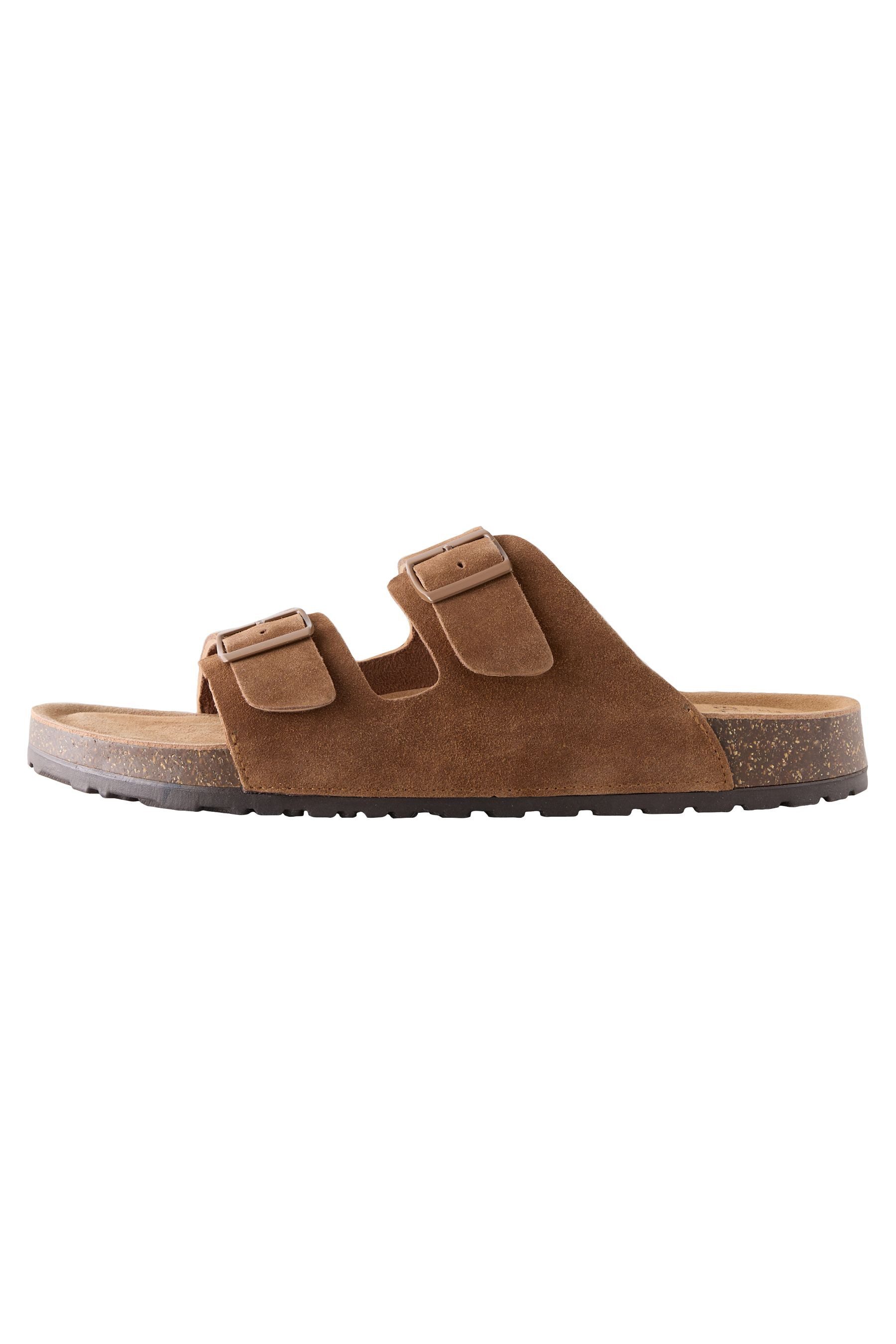 Next Ledersandalen mit zwei Schnallen Pantolette