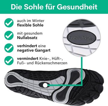Freiluftkind Das Original - Kepler Barfußschuhe – warm gefüttert Sneaker Schnellverschluss