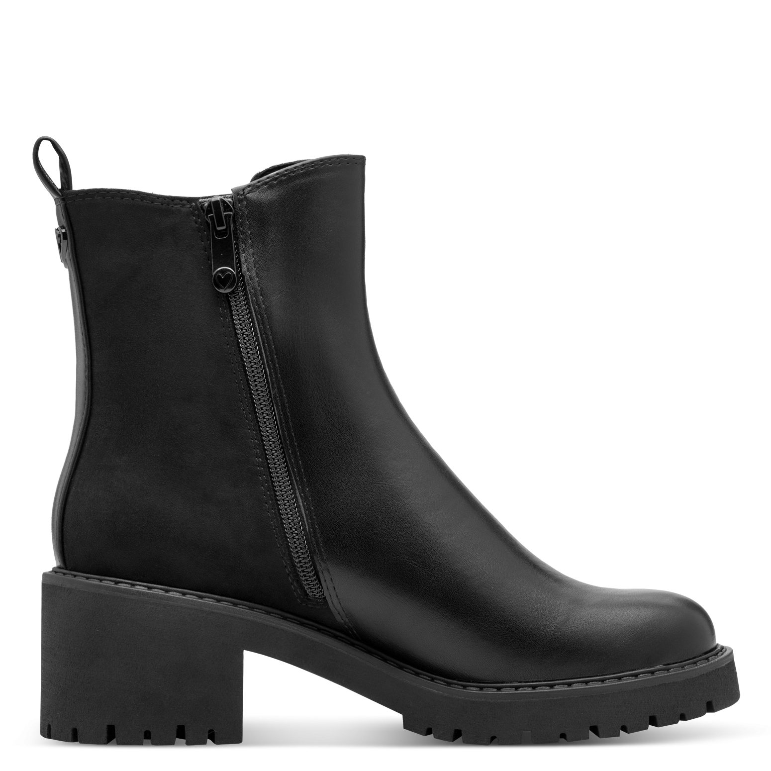 MARCO TOZZI Chelseaboots, Blockabstz, Stiefelette mit funkelenden Strasssteinchen besetzt