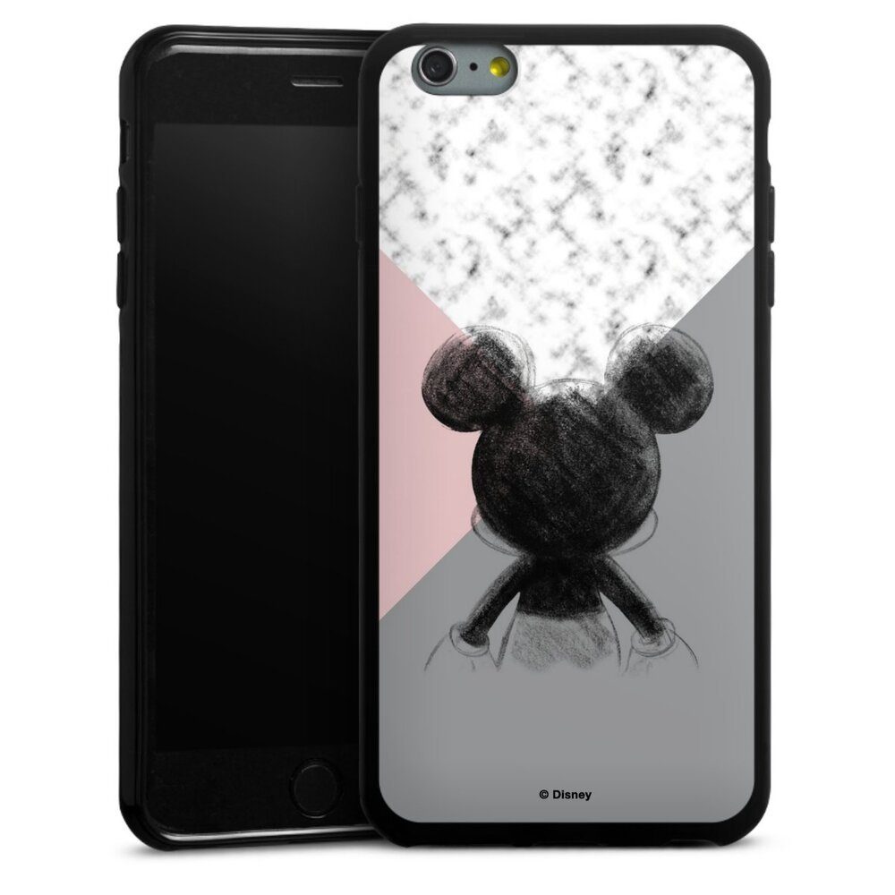 DeinDesign Handyhülle Disney Marmor Mickey Mouse Mickey Mouse Scribble,  Apple iPhone 6s Plus Silikon Hülle Bumper Case Handy Schutzhülle