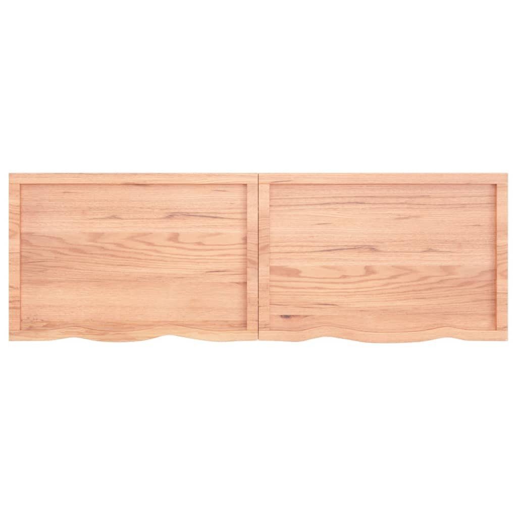 180x60x(2-4)cm Eiche Behandelt furnicato Tischplatte Massivholz Hellbraun
