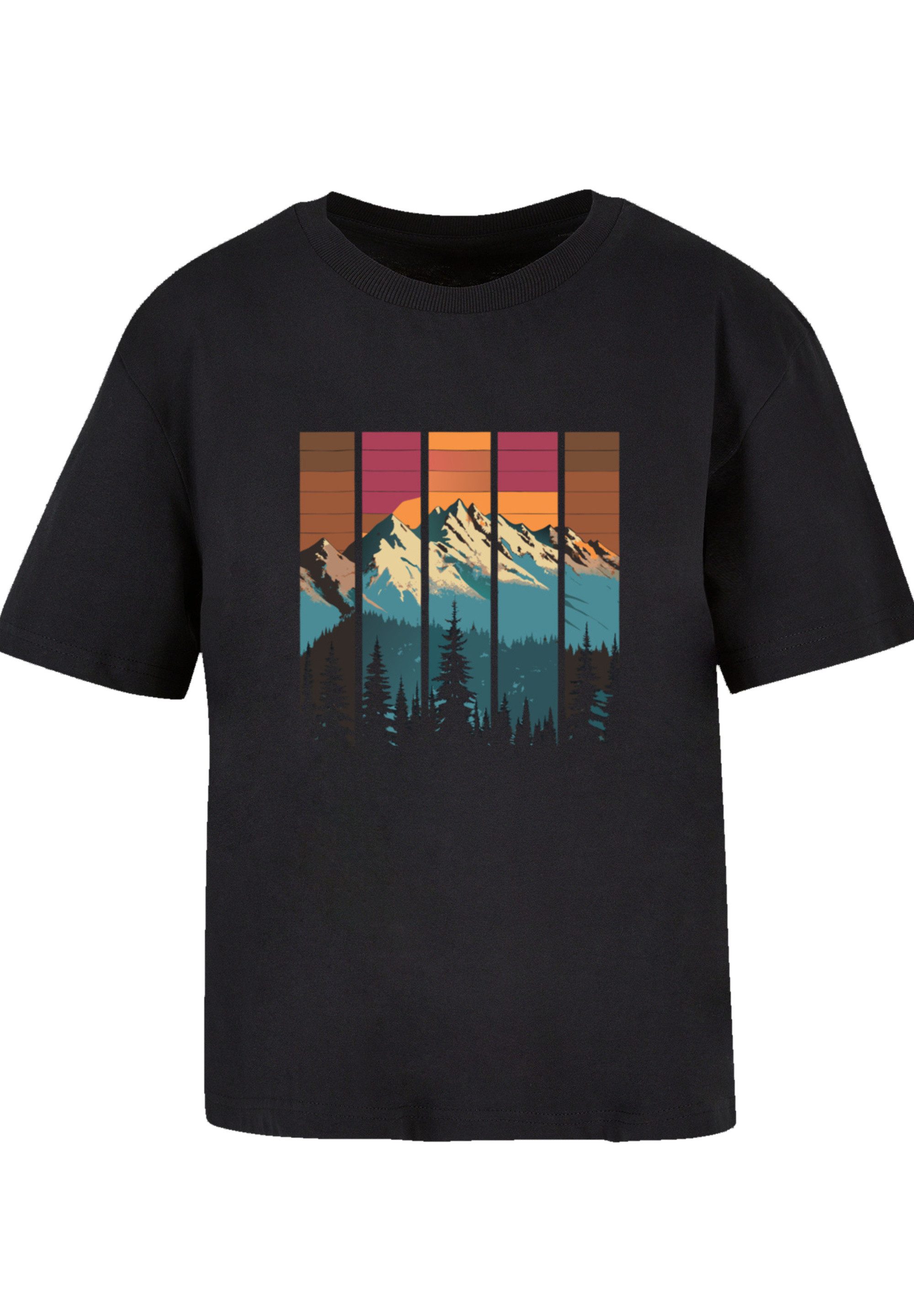 F4NT4STIC T-Shirt Berg Sonnenuntergang Retro Premium günstig online kaufen
