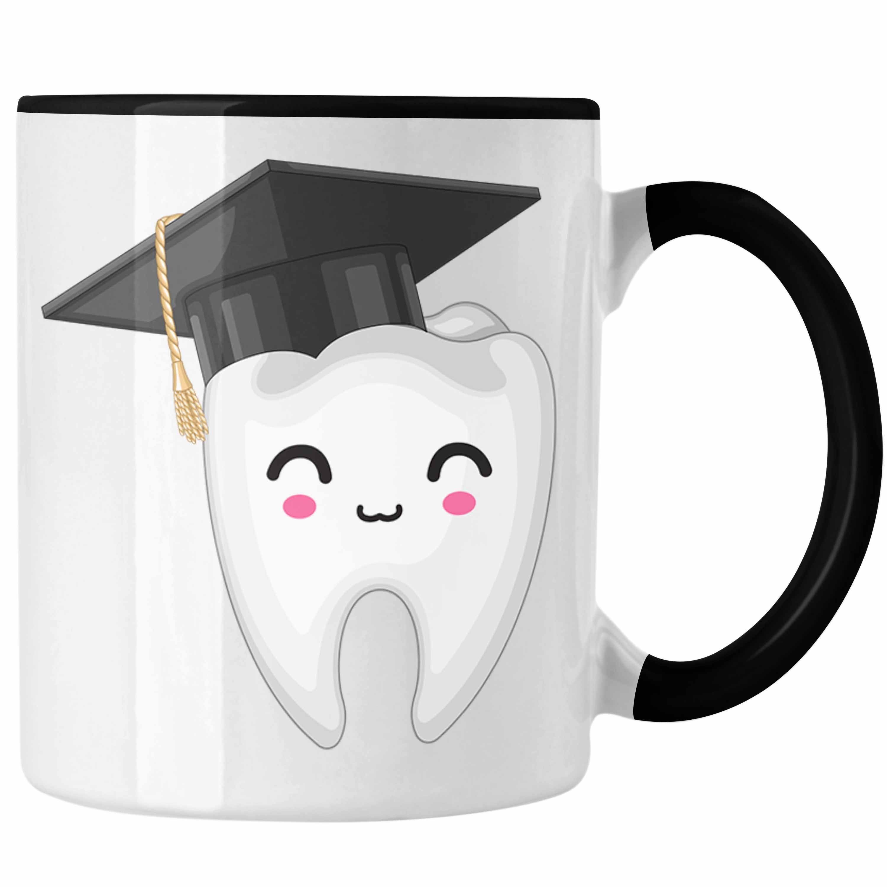 Bestanden Zahnärztin Tasse Geschenk Studium Zahnarzt Angehender Trendation Zahnmedizin Geschenkidee Tasse Trendation - Schwarz