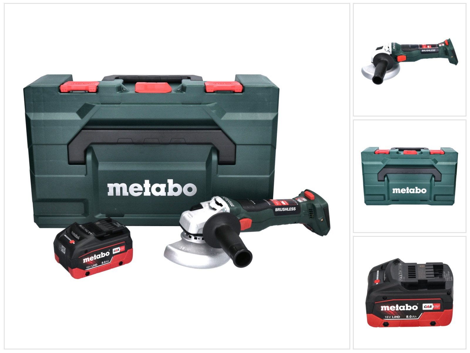 metabo Akku-Winkelschleifer W 18 LT BL 11-125 Akku Winkelschleifer 18 V 125 mm Brushless