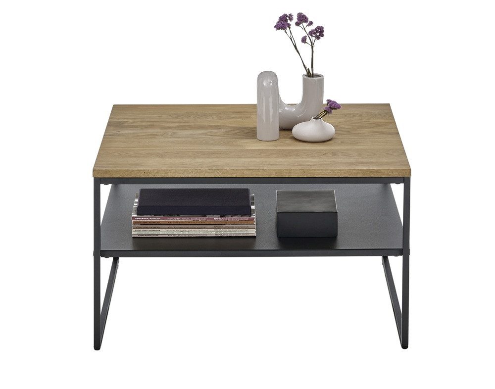MCA furniture Couchtisch Couchtisch Mineral, 70x70, Eiche / schwarz (no-Set), Breite 70 cm,Tischplatte aus Holz