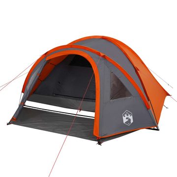 vidaXL Vorzelt Campingzelt 4 Personen Grau und Orange Wasserfest, (1 tlg)