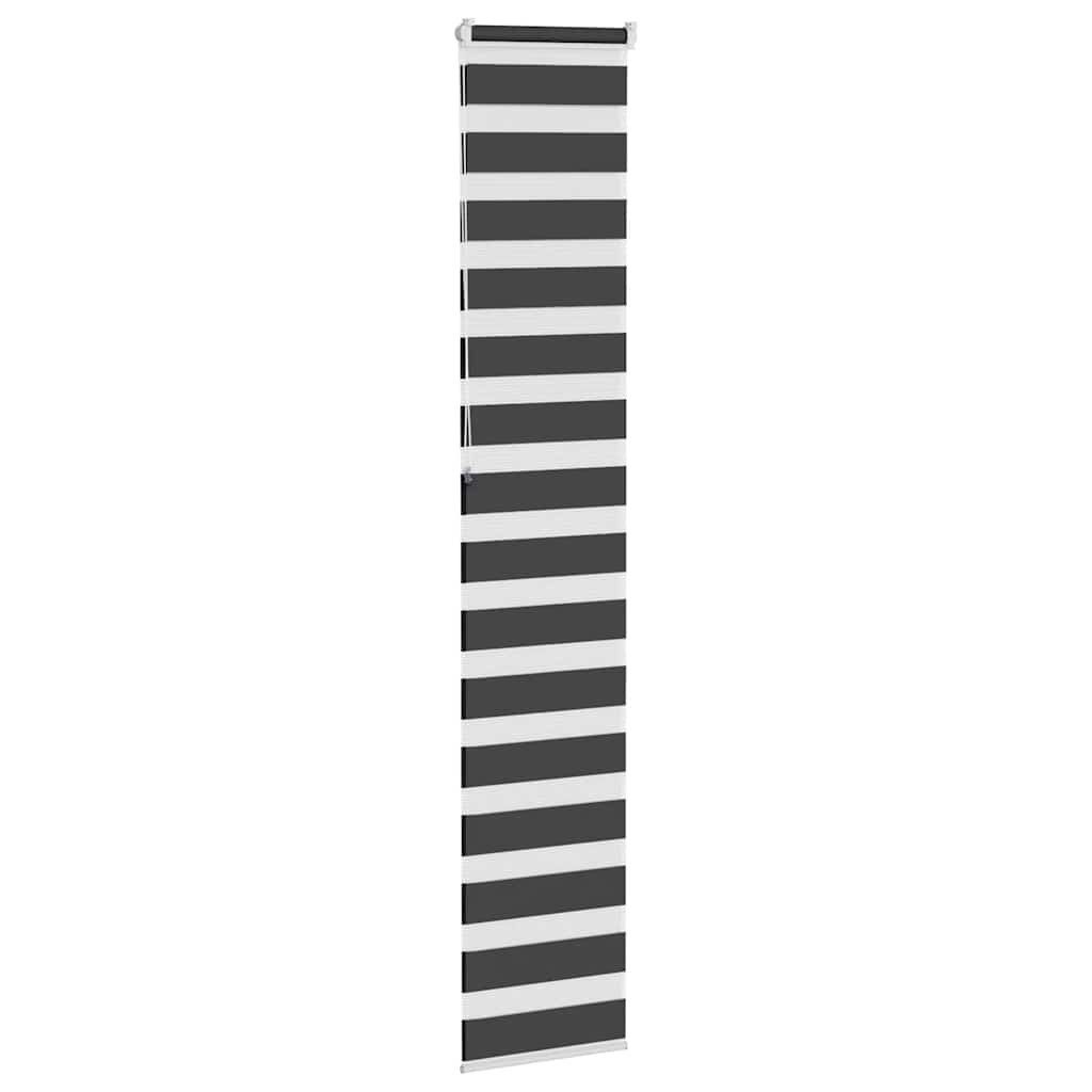 Rollo Doppelrollo Schwarz 40x230 cm Stoffbreite 35,9 cm Polyester, vidaXL – Bild 4 von 5