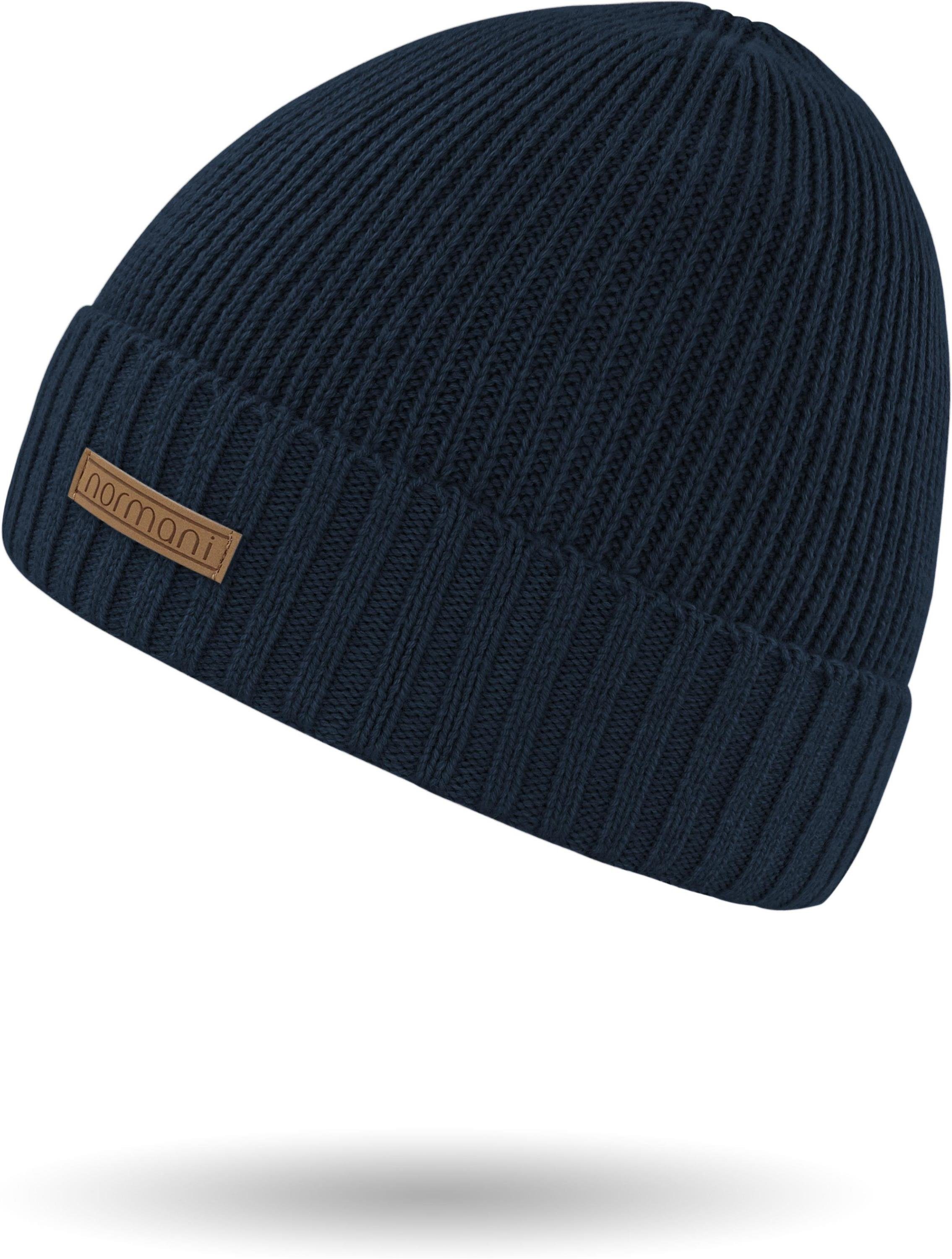 normani Strickmütze Winterset aus Merinowolle Schal und Mütze glatt – Bild 4 von 5