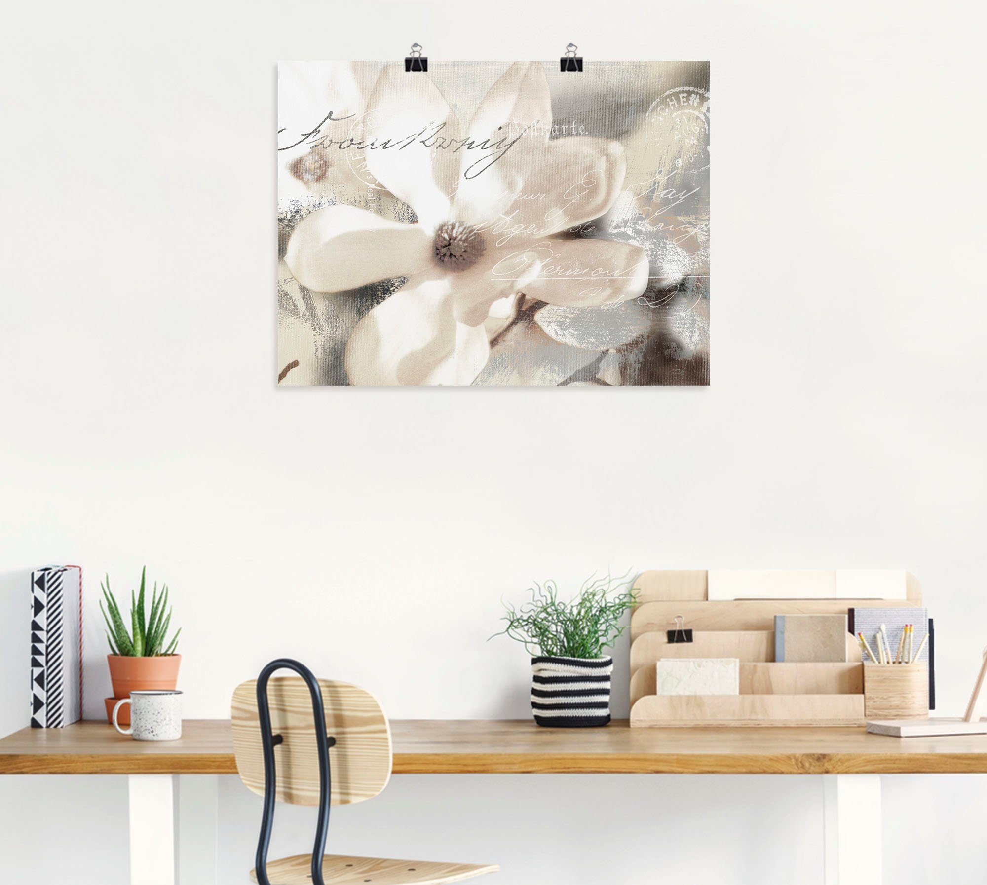 Leinwandbild, Magnolie_Detail, Blumenbilder Wandbild versch. (1 oder Artland Größen in Alubild, Poster Wandaufkleber St), als