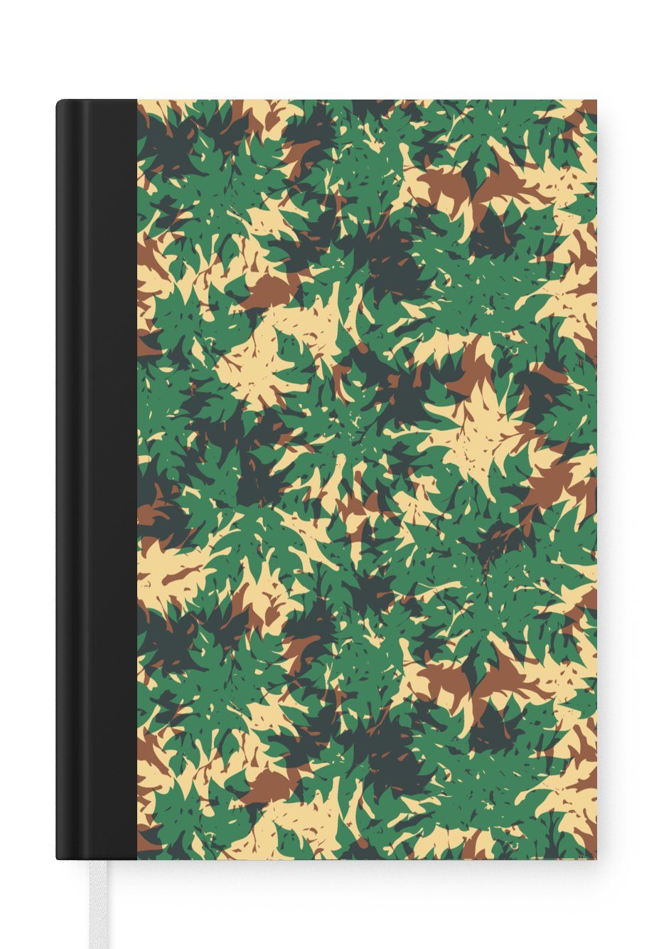 MuchoWow Notizbuch Muster - Dschungel - Camouflage, Journal, Merkzettel, Tagebuch, Notizheft, A5, 98 Seiten, Haushaltsbuch