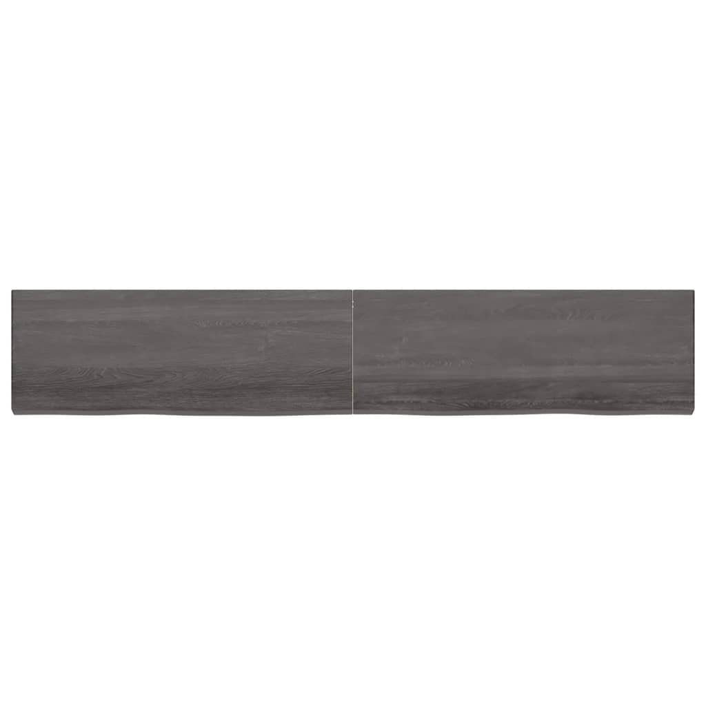 Massivholz Eiche Tischplatte furnicato 220x40x(2-6)cm Behandelt