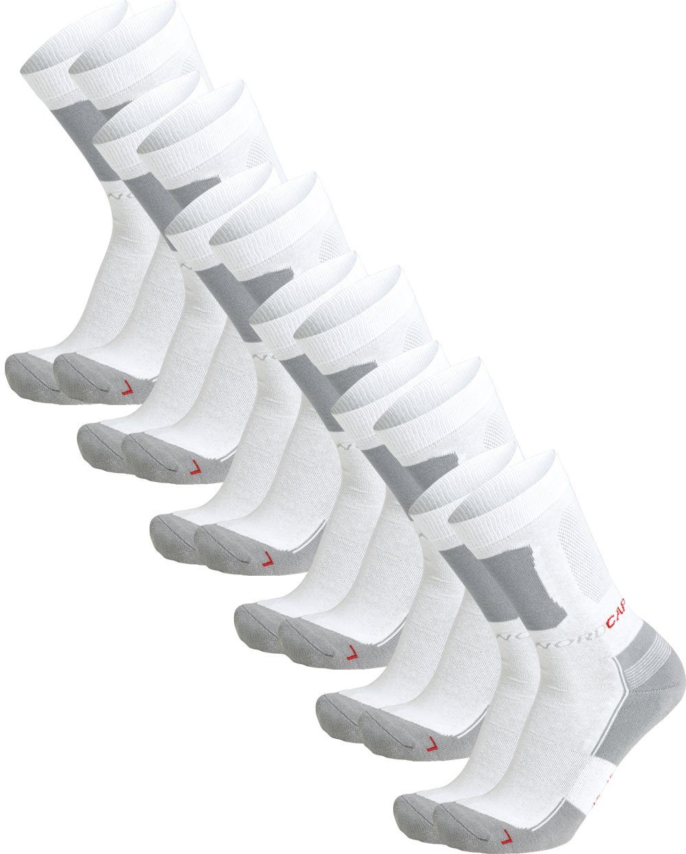 Nordcap Sportsocken (Set, 6-Paar) mit zahlreichen funktionellen Zonen