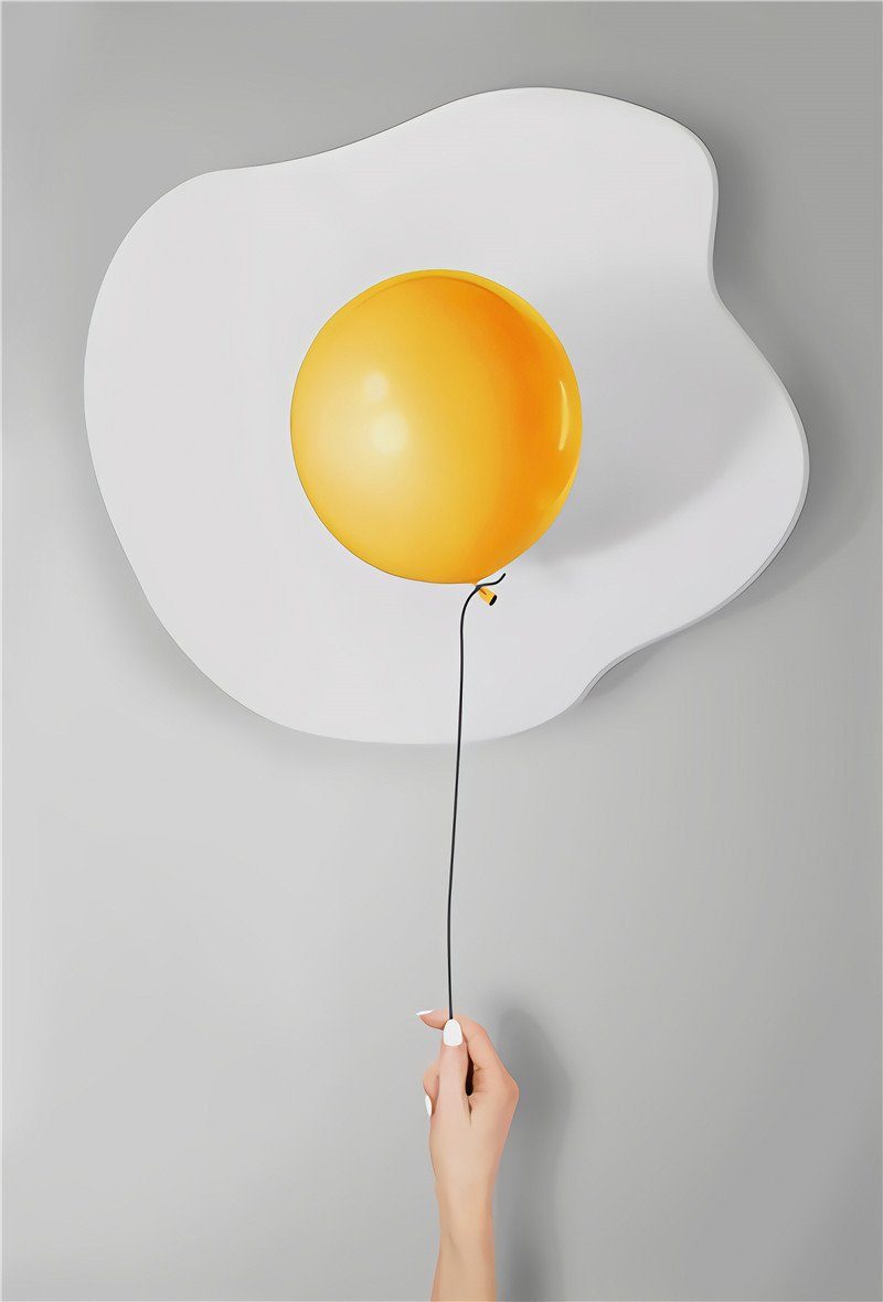 Besteck-Besteck-Ballon, Malkern, (3 Kunstdruck Pochiertes dekorativer St), UG L.Ru Kreativer Ei-Kombinationsrestaurant,abstrakterdekorativer Malereikern