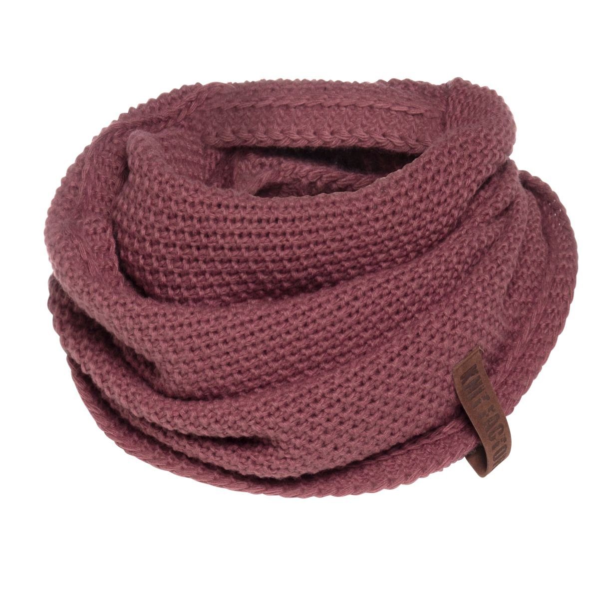 Knit Factory Schal Coco Шали One Size Glatt Rot, (1-St), Schal Strickschal Umhängetuch Tuch Strickware