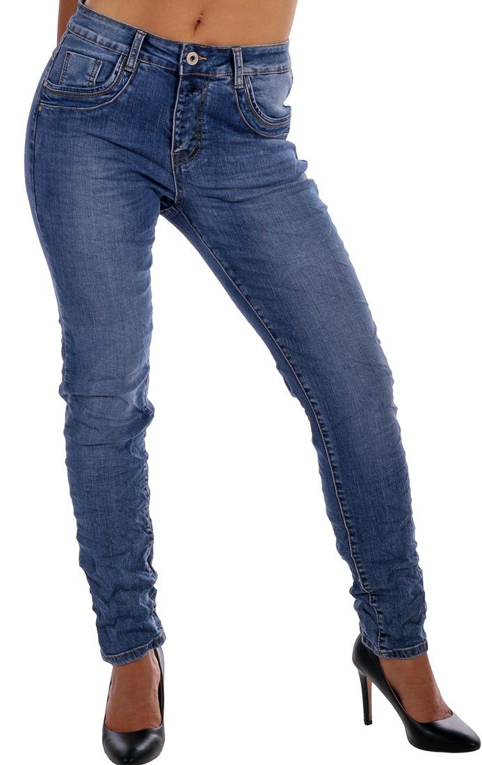 Style One Bootcut-Jeans Moda "Diana" Pocket 5 Zipper Charis Button