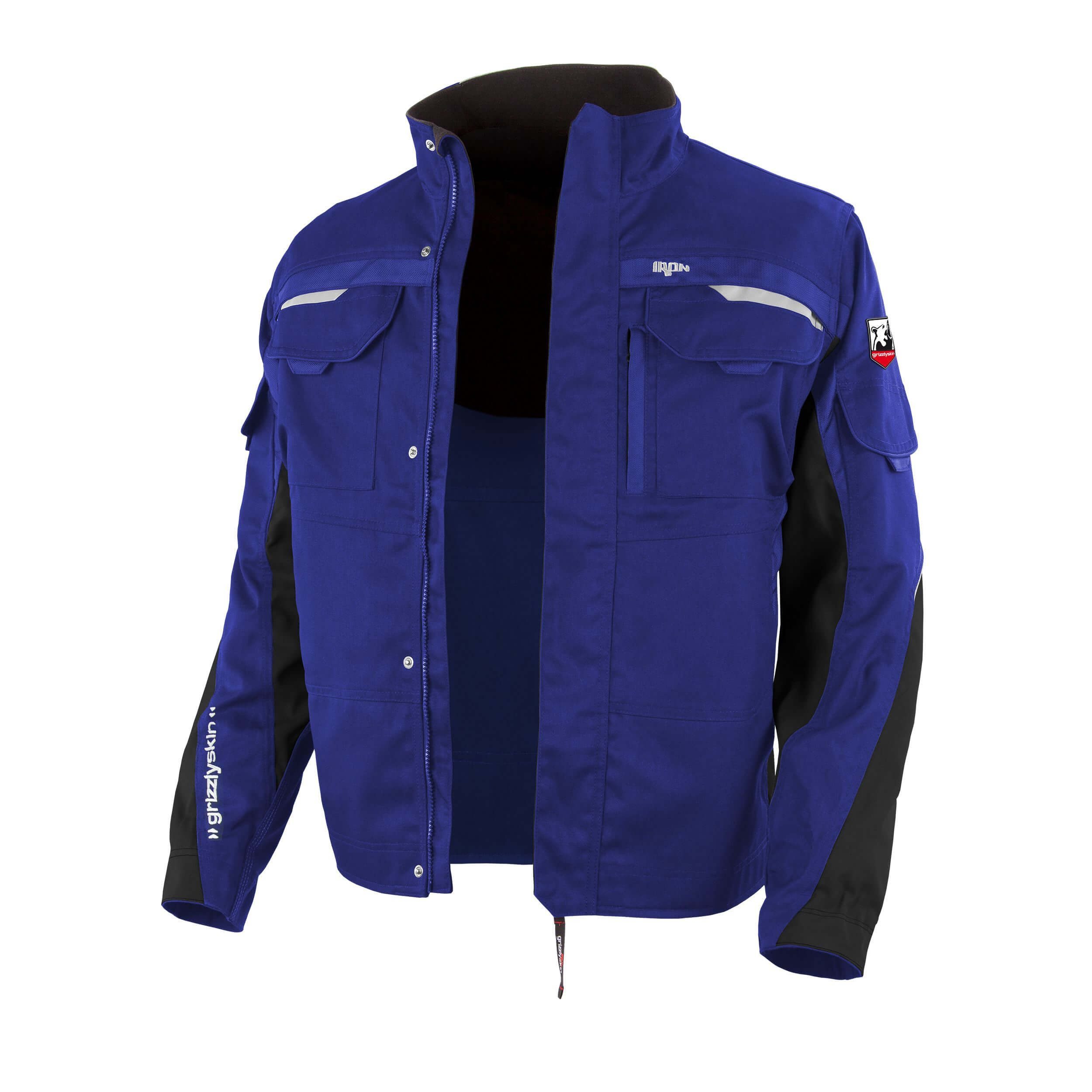 Qualitex Workwear Arbeitsjacke Bundjacke "IRON" kornblau/schwarz, Gr. XL (54/56)