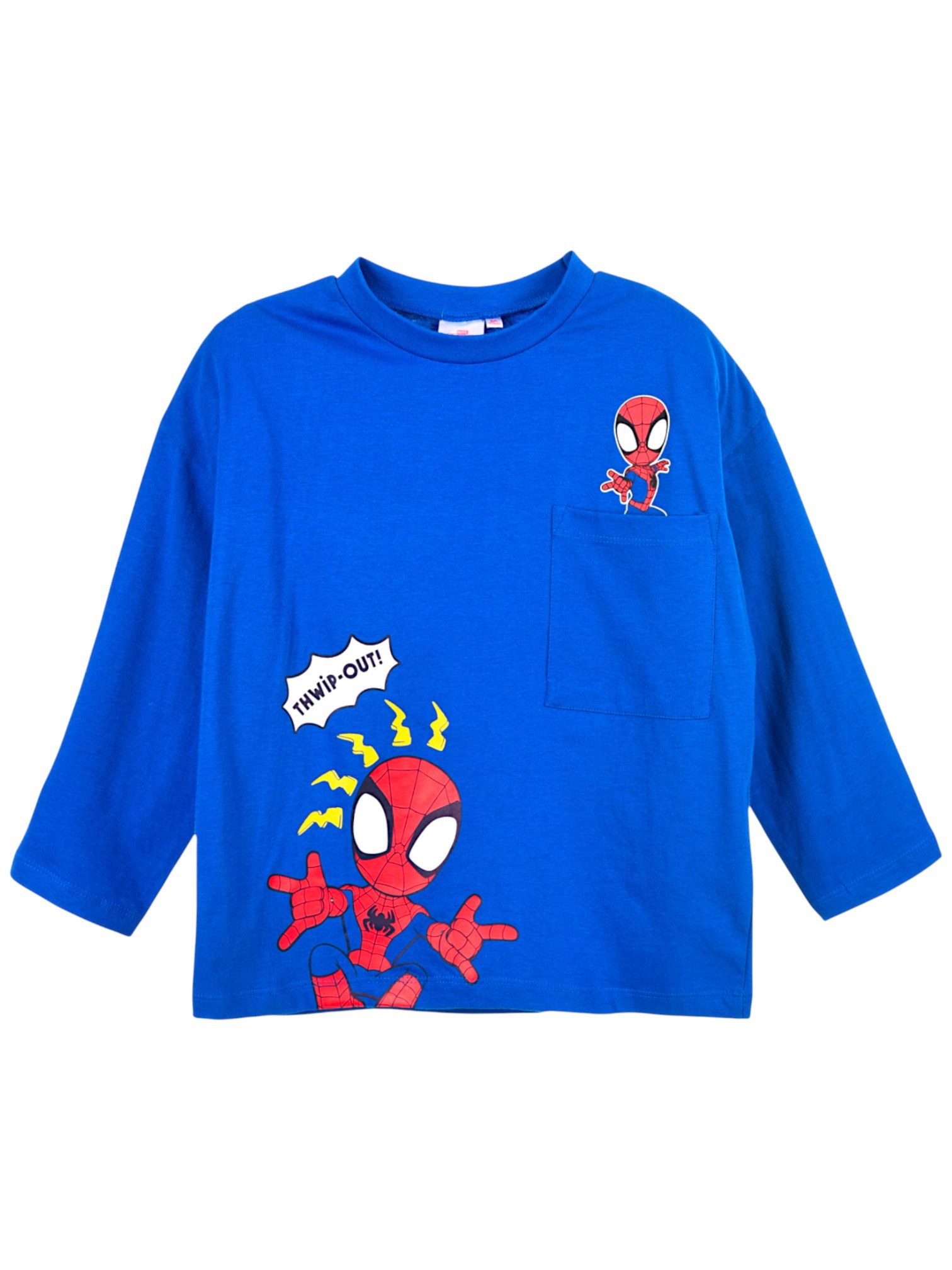 Spiderman Langarmshirt Spidey & Amazing Friends Jungen Shirt aus Baumwolle Gr. 92 - 110 cm