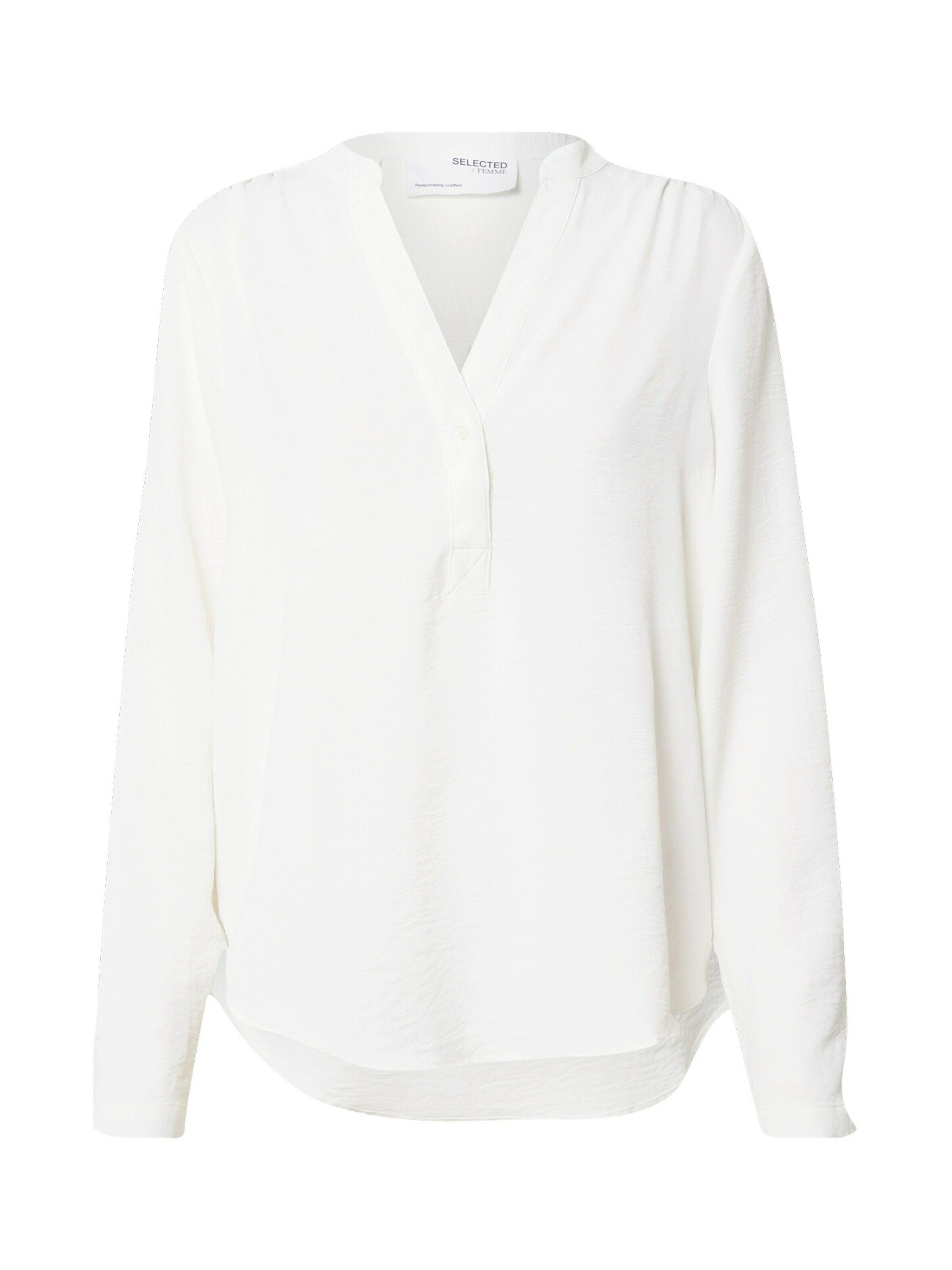 Selected Langarmbluse MIVIA (1-tlg) Drapiert/gerafft