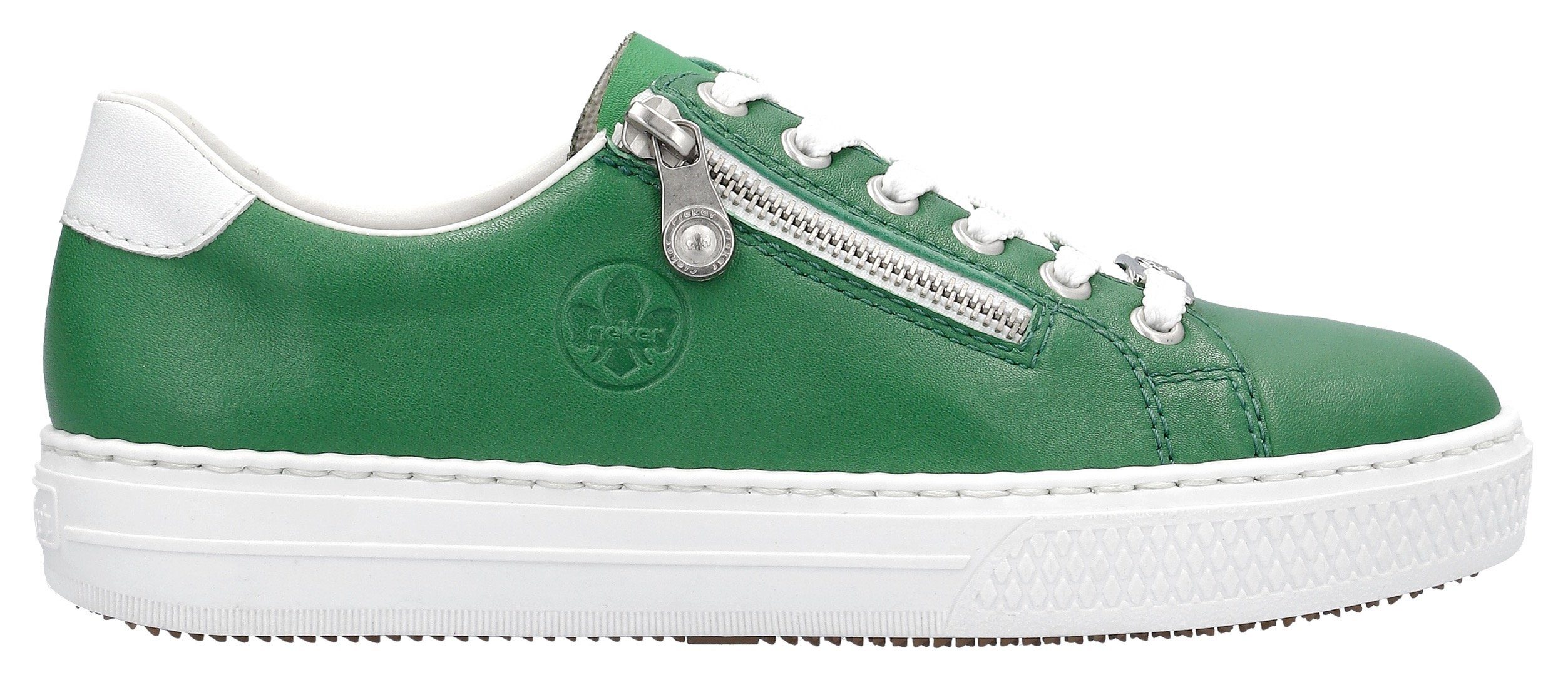 Rieker Plateausneaker mit seitlichem Reißverschluss, Freizeitschuh, Halbschuh, Schnürschuh – Bild 5 von 5