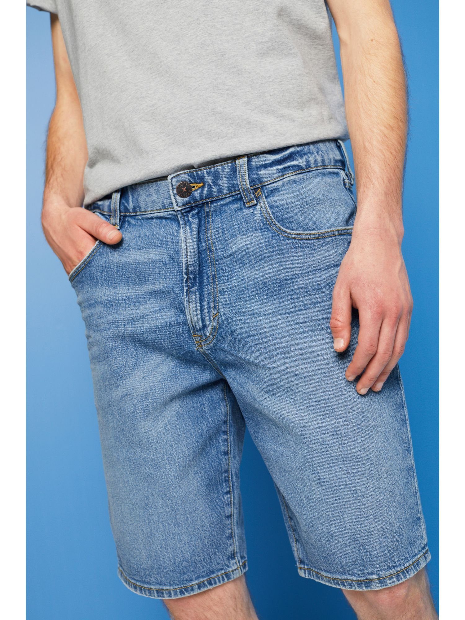 Esprit WASHED Jeansshorts edc by Jeans-Bermudashorts MEDIUM BLUE