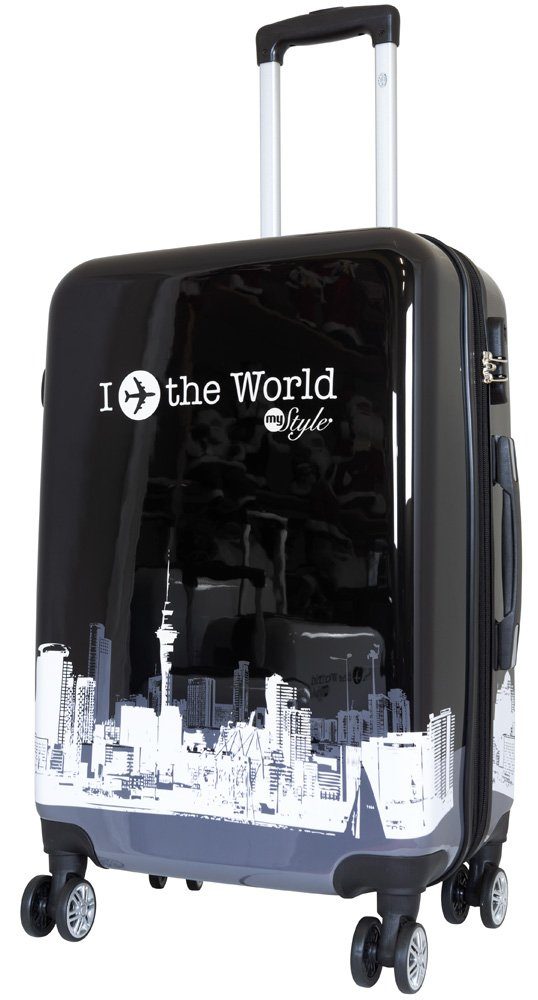 Trendyshop365 Hartschalen-Trolley Fly the World, Koffer günstig online kaufen