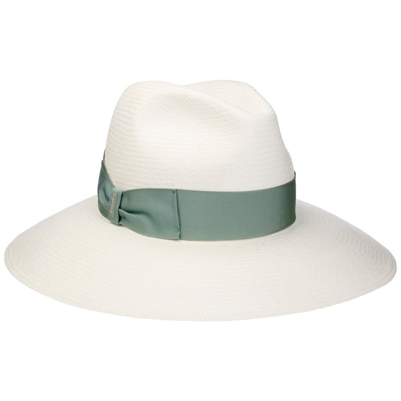 Borsalino Sonnenhut (1-St) Strohhut mit Ripsband, Made in Italy