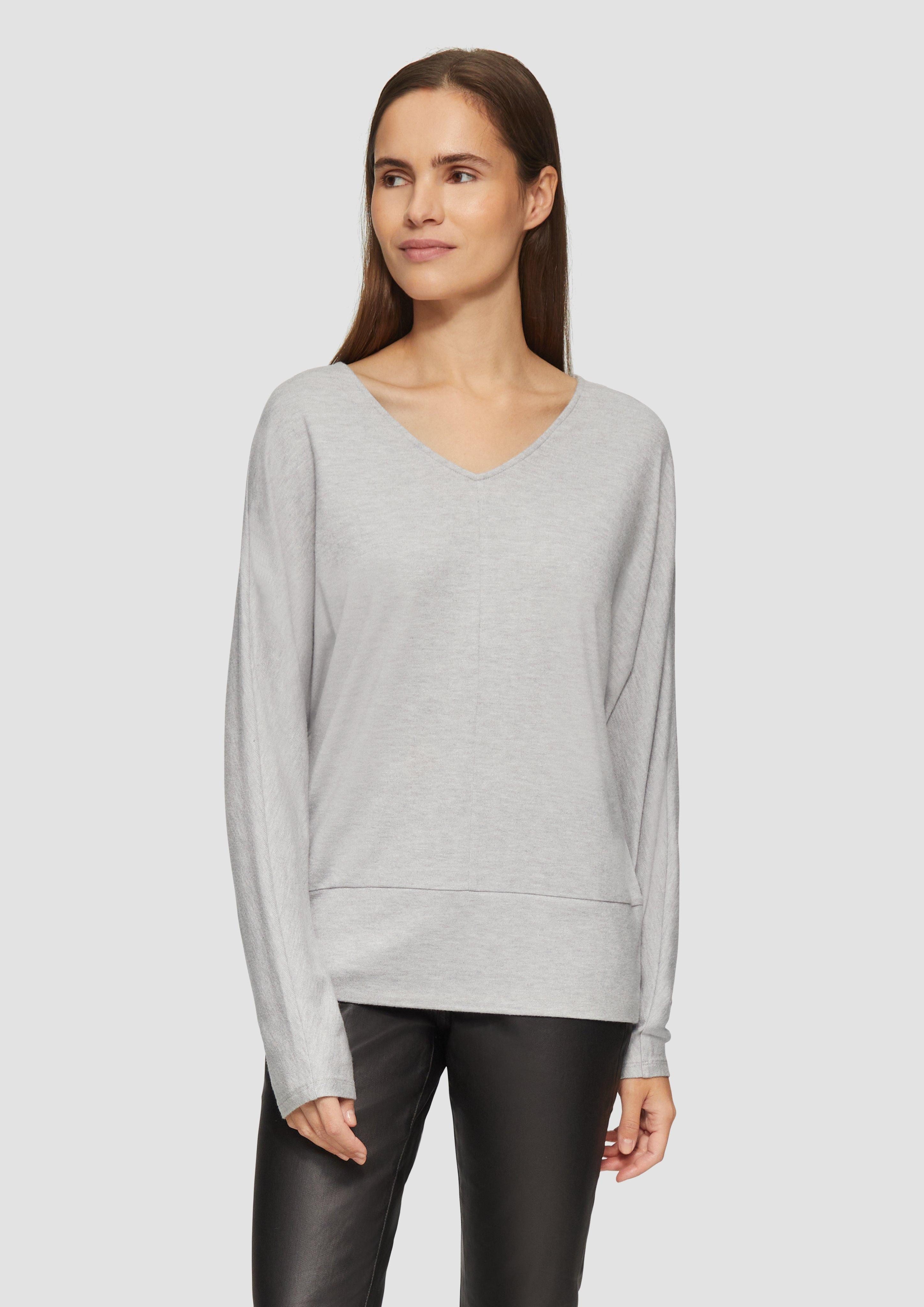 s.Oliver Langarmshirt Langarmshirt mit Fledermausärmeln und günstig online kaufen
