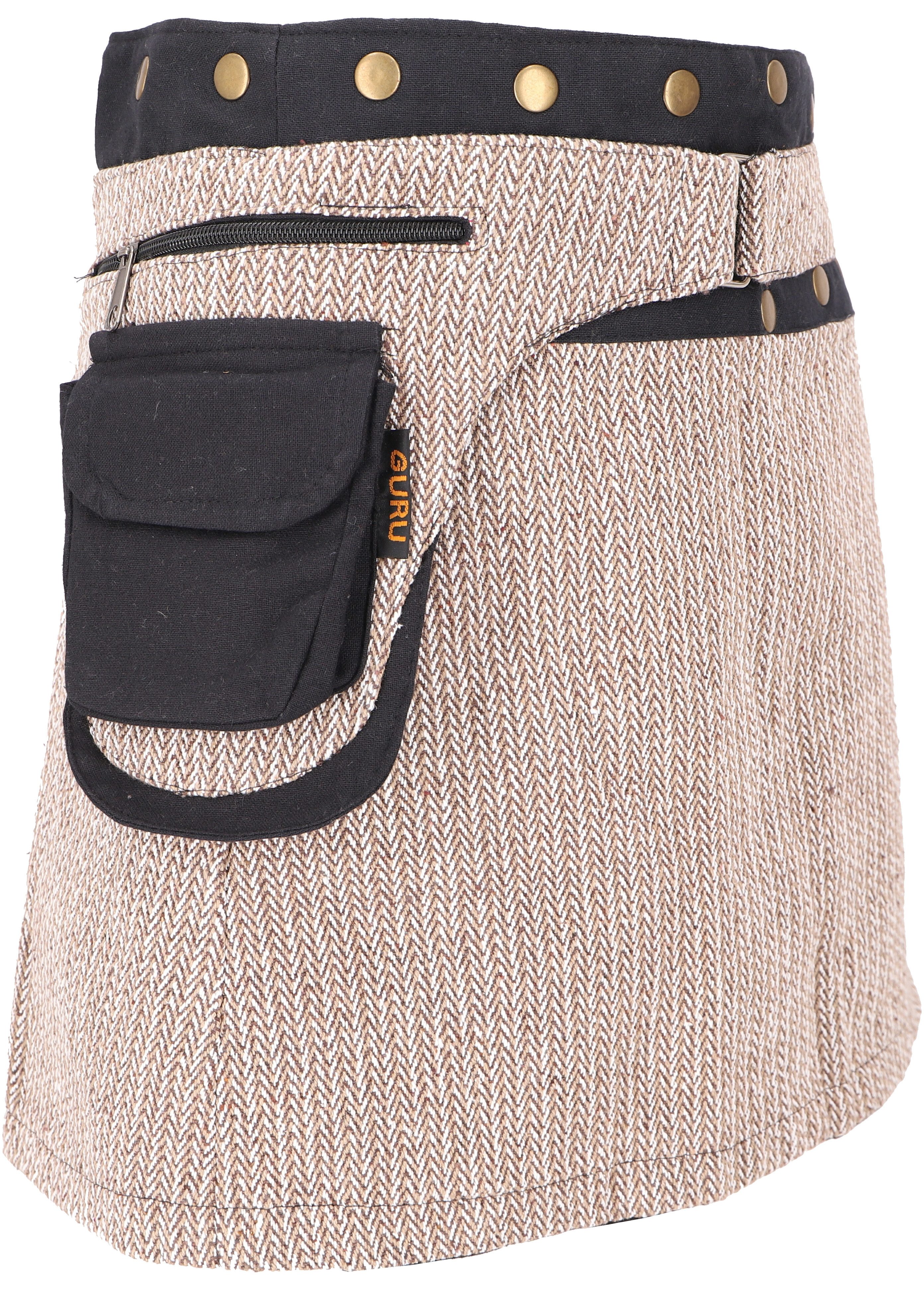 Guru-Shop Minirock Wickelrock, kurzer Goa Rock, Cacheur mit.. alternative B günstig online kaufen