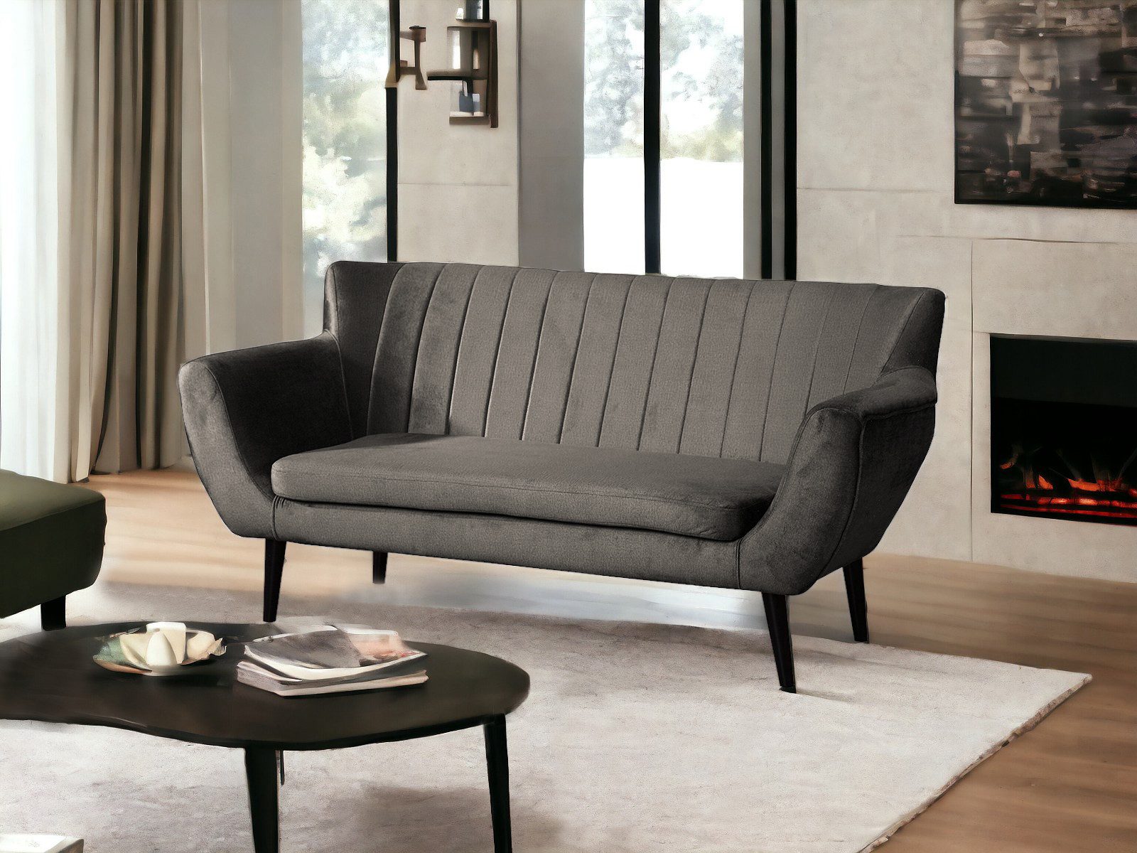 Compleo 2-Sitzer Sofa mit hohen Beinen, günstig online kaufen