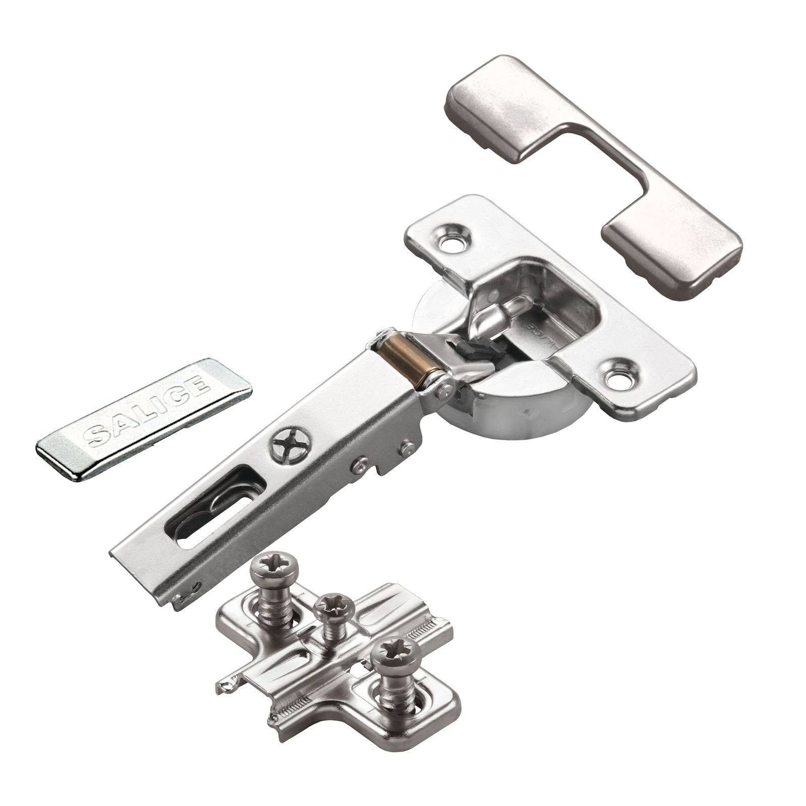 Möbelbeschlag 2x Salice Topfband Serie 700 mit Dämpfer 110° Bohrbild T45 Eckanschlag