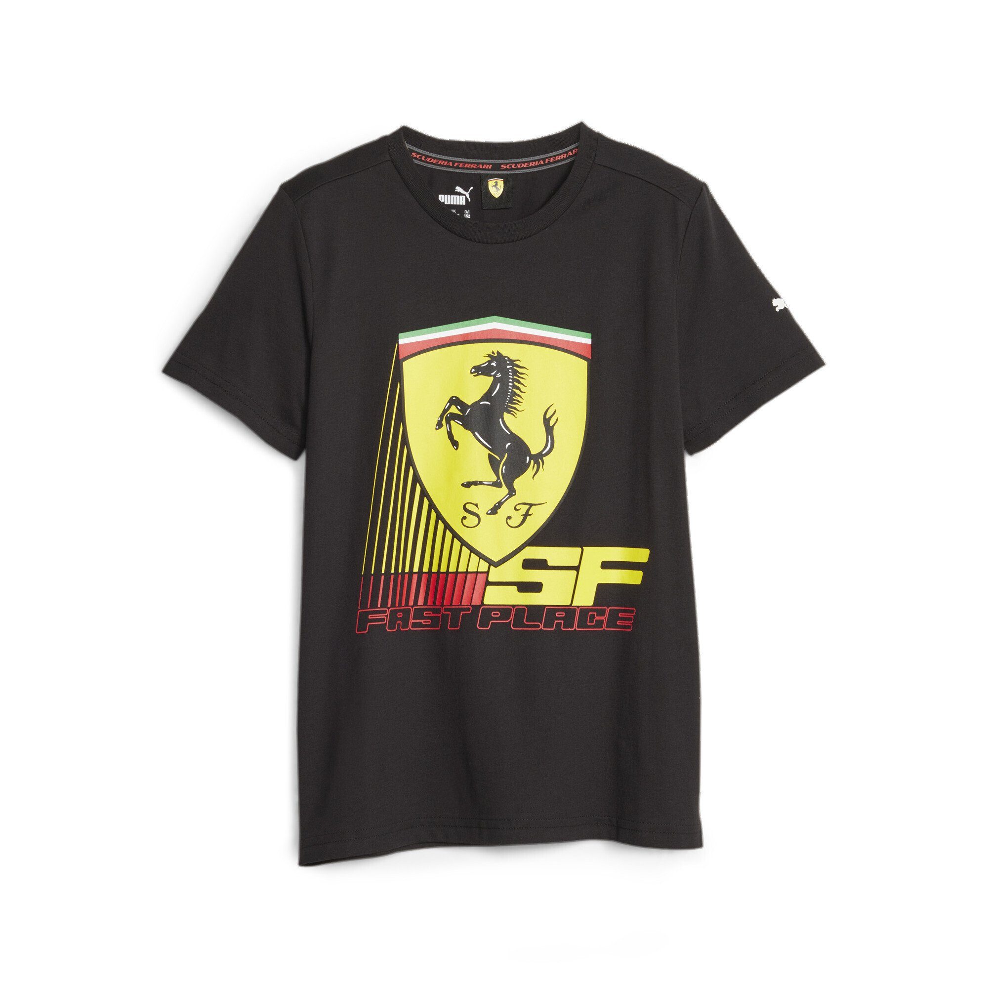T-Shirt PUMA Black Jugendliche T-Shirt Motorsport Ferrari Scuderia