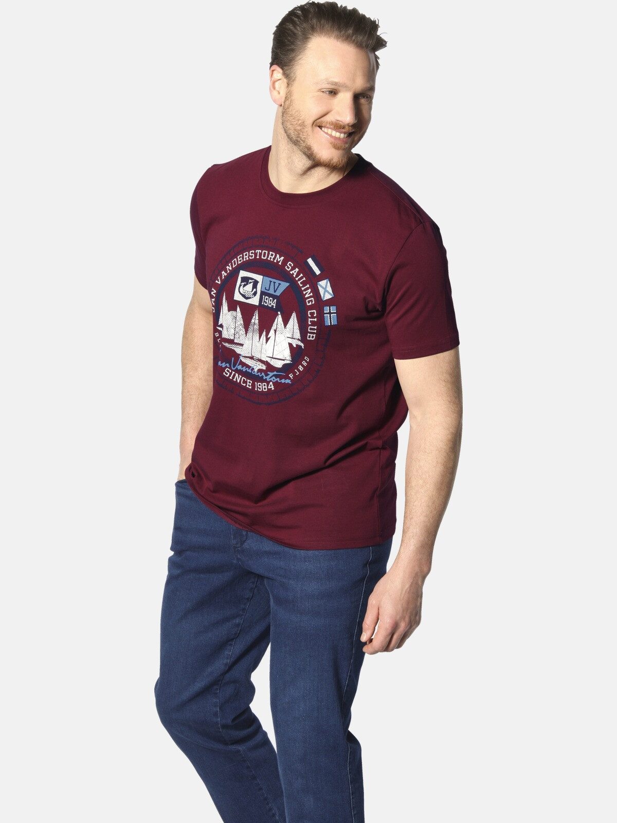 Jan Vanderstorm T-Shirt TERNO mit Segel- günstig online kaufen