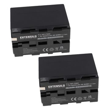 Extensilo kompatibel mit Blaupunkt F9, CC-R900H, ERC884 Kamera-Akku Li-Ion 6600 mAh (7,4 V)
