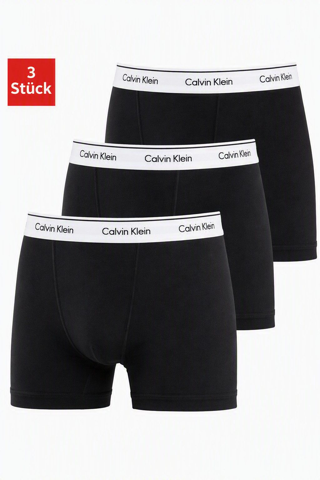 Calvin Klein Underwear Boxershorts CK RELAXED FIT TRUNK 3PK (Packung, 3-St., 3er-Pack) aus Stretch-Baumwolle