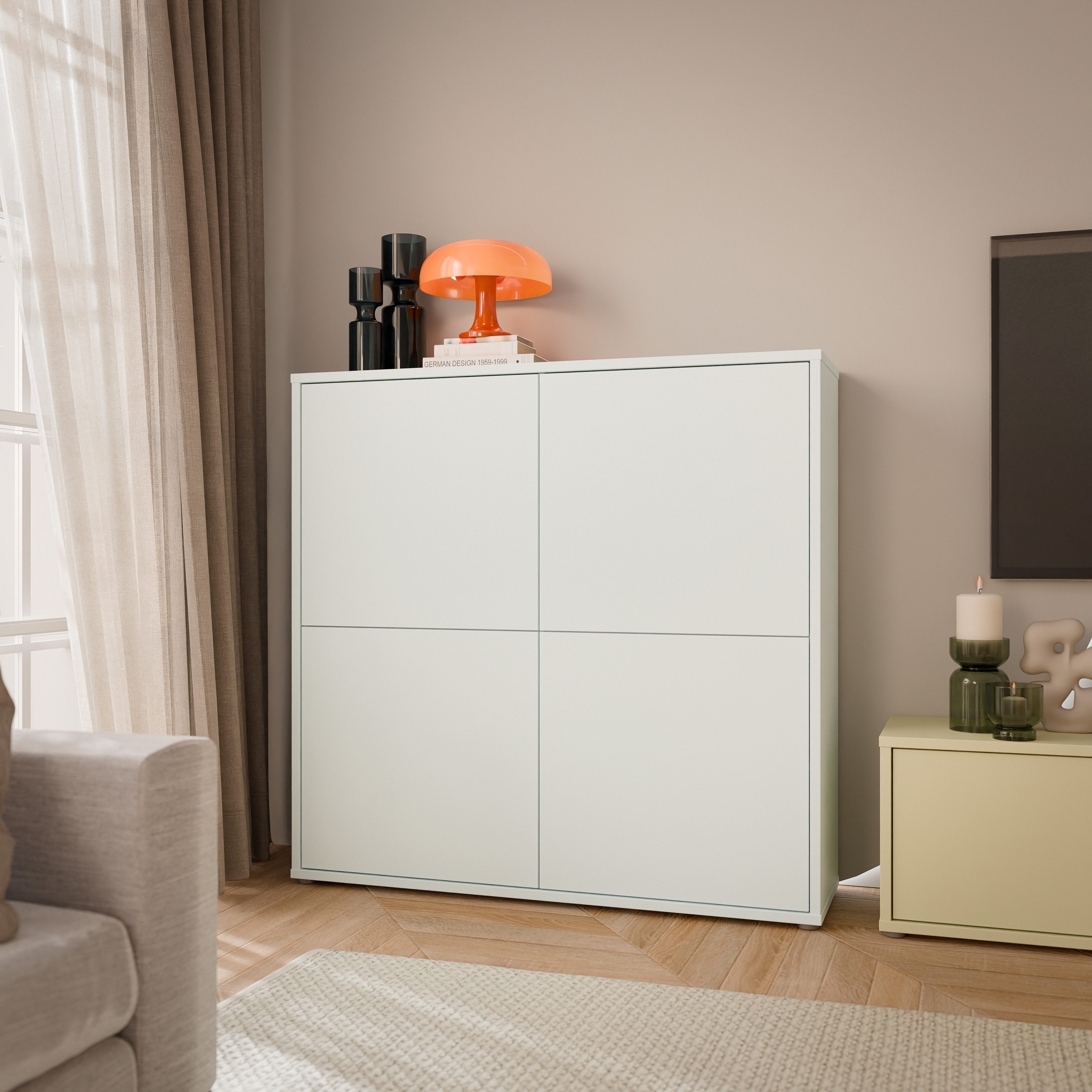 FORTE Highboard, Grifflos,Push to open, Stauraum