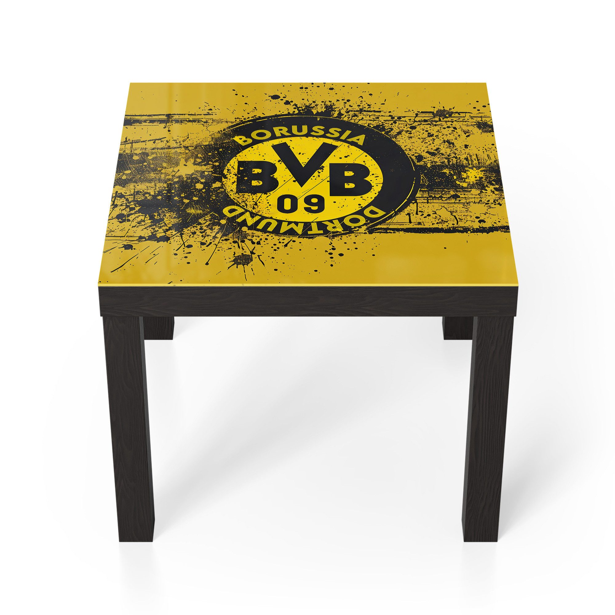 DEQORI Couchtisch 'Wappen Borussia Dortmund', Glas Beistelltisch Glastisch modern