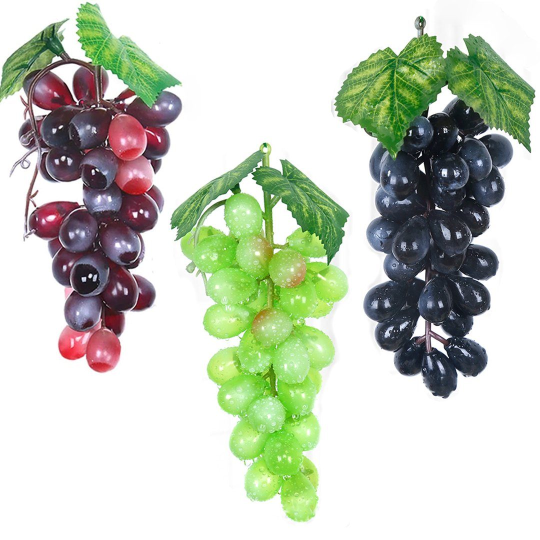 Künstliche Weintrauben 16cm grün DP Dekoobst Kunstobst künstliches Obst 