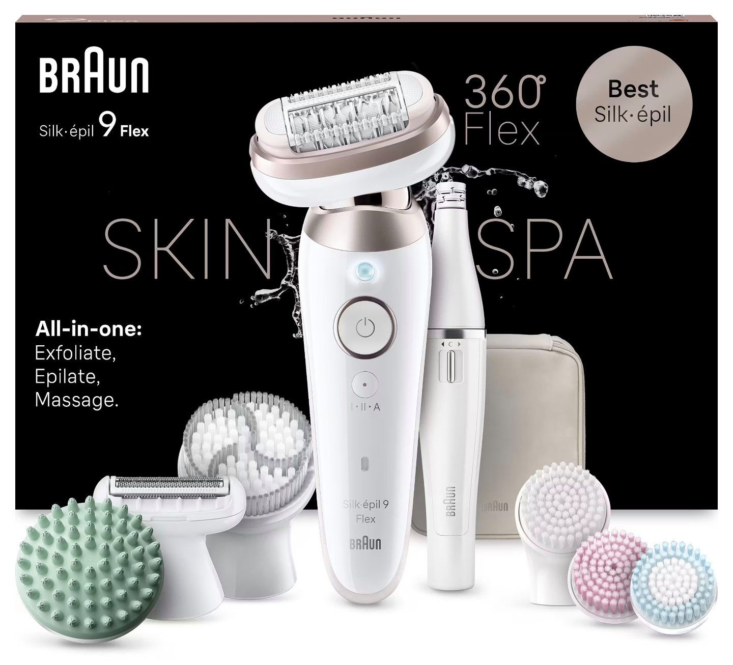 Braun Rasierset Silk-épil - SES9-580 - flex - skin spa - all-in-one, 15-tlg.