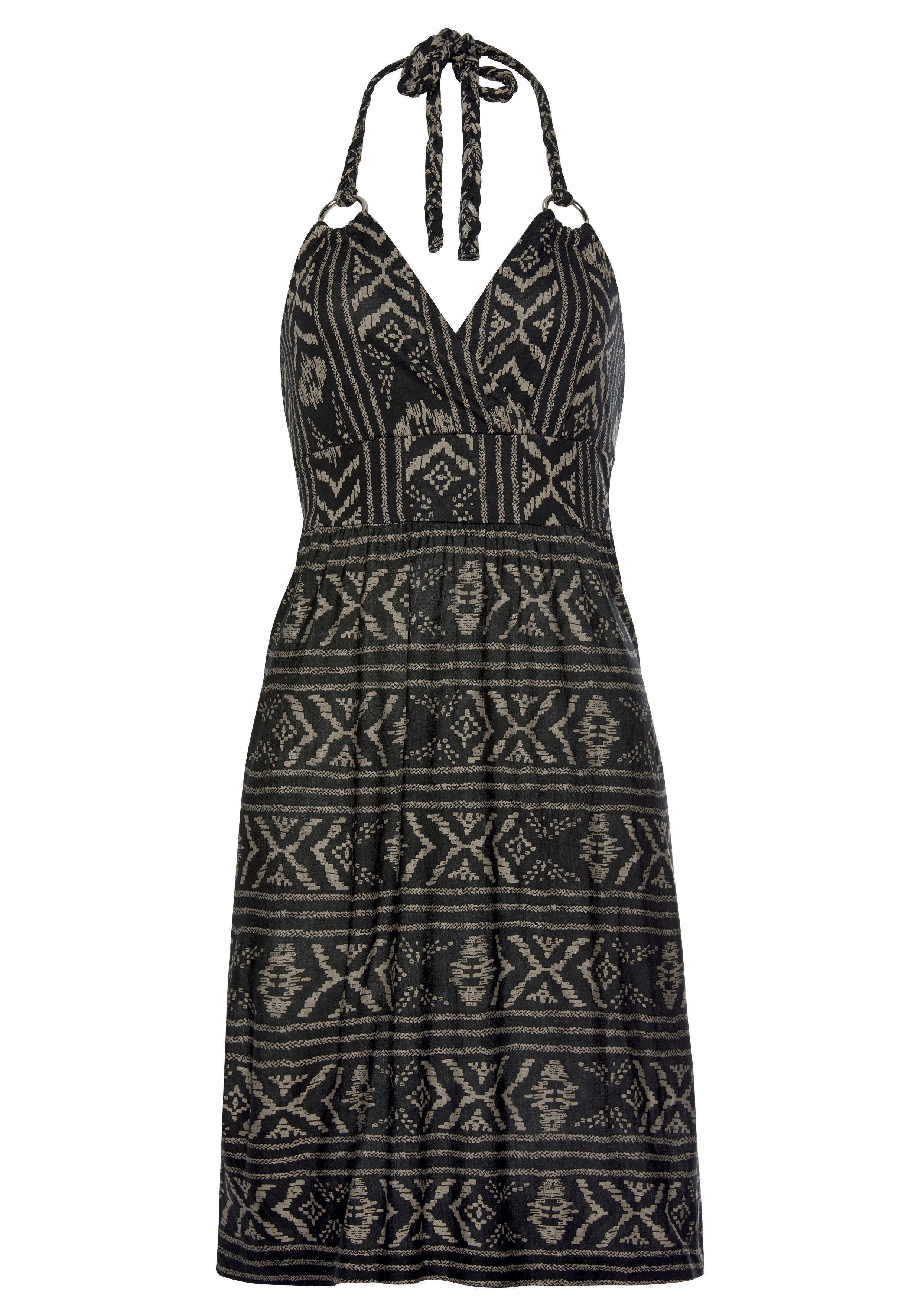 LASCANA Neckholderkleid mit Ethnoprint, kurzes Sommerkleid, günstig online kaufen