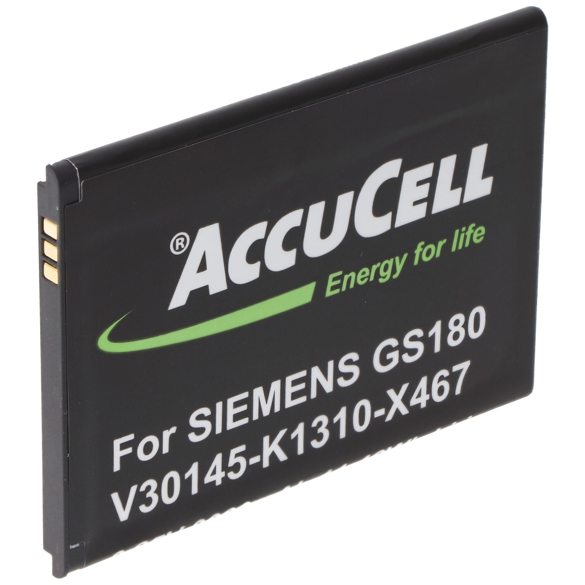 AccuCell AccuCell Akku passend Siemens Akku Gigaset V30145-K1310-X467 mAh für 3,8 (3,8 GS180 3000 V)