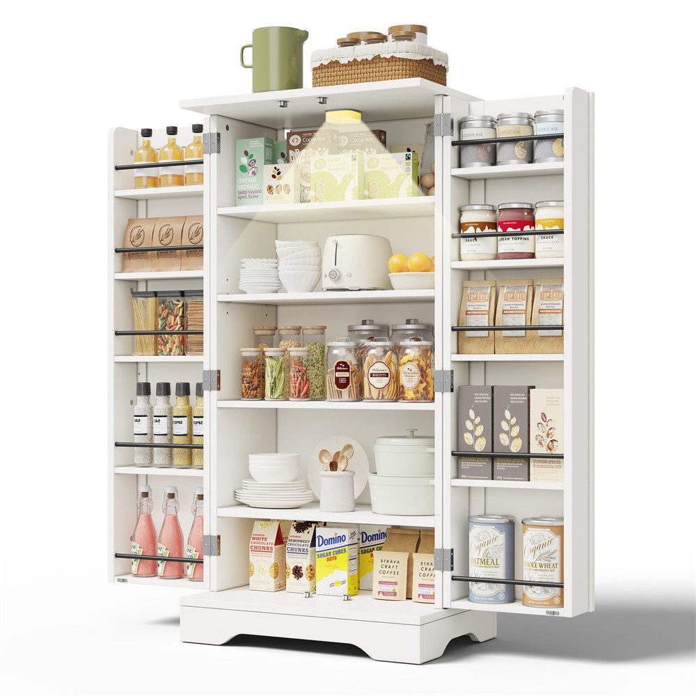 OKWISH Sideboard Modernes Küchenschrank (mit LED-Sensorlicht – großer 2-tür günstig online kaufen