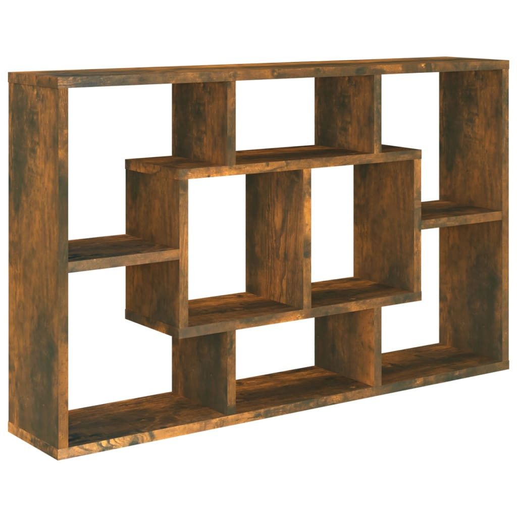 vidaXL Wandregal NA Wandregal Räuchereiche 85x16x52,5 cm Spanplatte