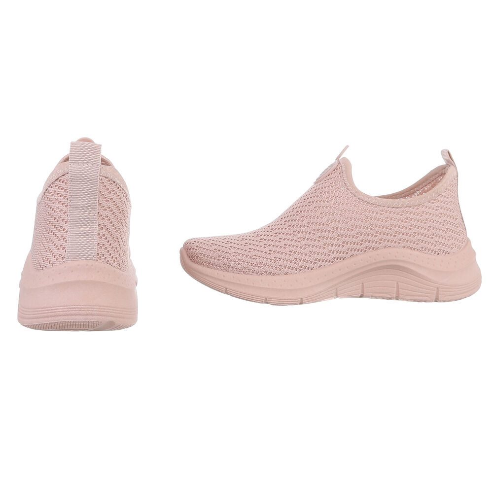 Ital-Design Damen Low-Top Freizeit Slipper (88851304) Keilabsatz/Wedge Sneakers Low in Altrosa – Bild 5 von 5
