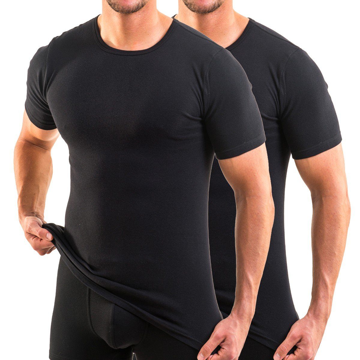 HERMKO Unterziehshirt 3840 2er Pack Herren kurzarm Shirt 100% Bio-Baumwolle günstig online kaufen